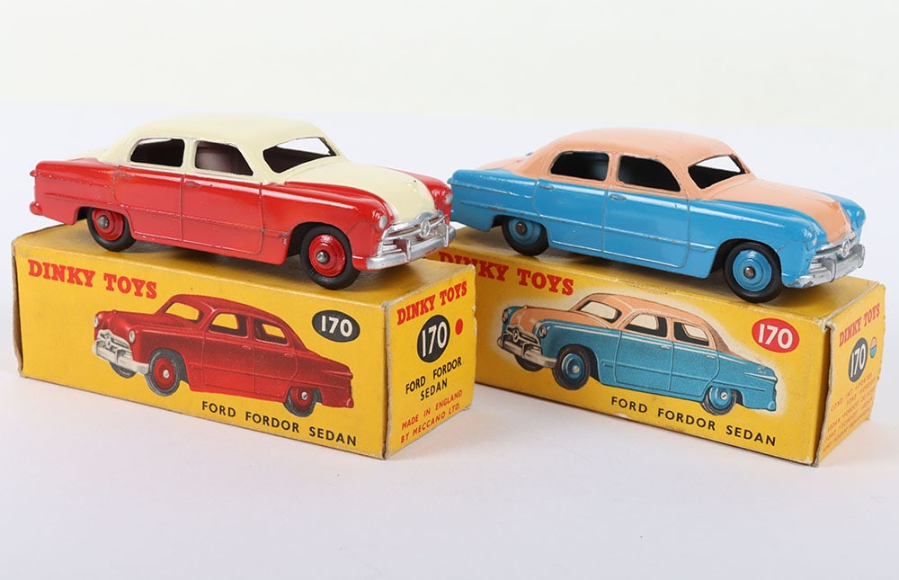 Two Dinky Toys 170 Ford Forder Sedan High Line Versions (1 of 5)