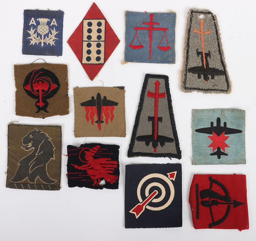 Small quantity of British Army Anti-Aircraft printed, painted, & woven Formation Signs (1 of 2)