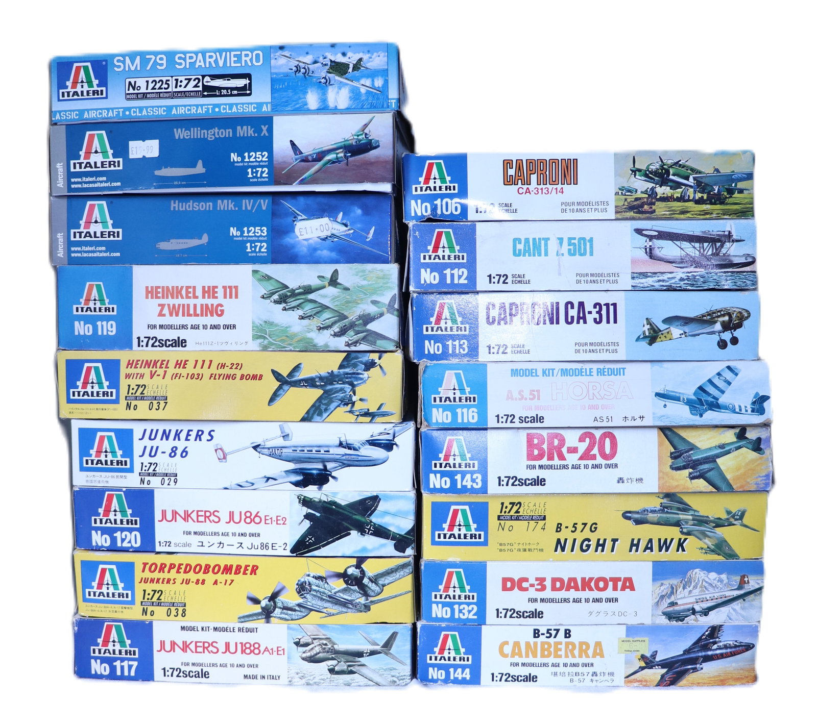 Seventeen Ataleri 1:72 scale plastic model Aircraft kits, (1 of 1)