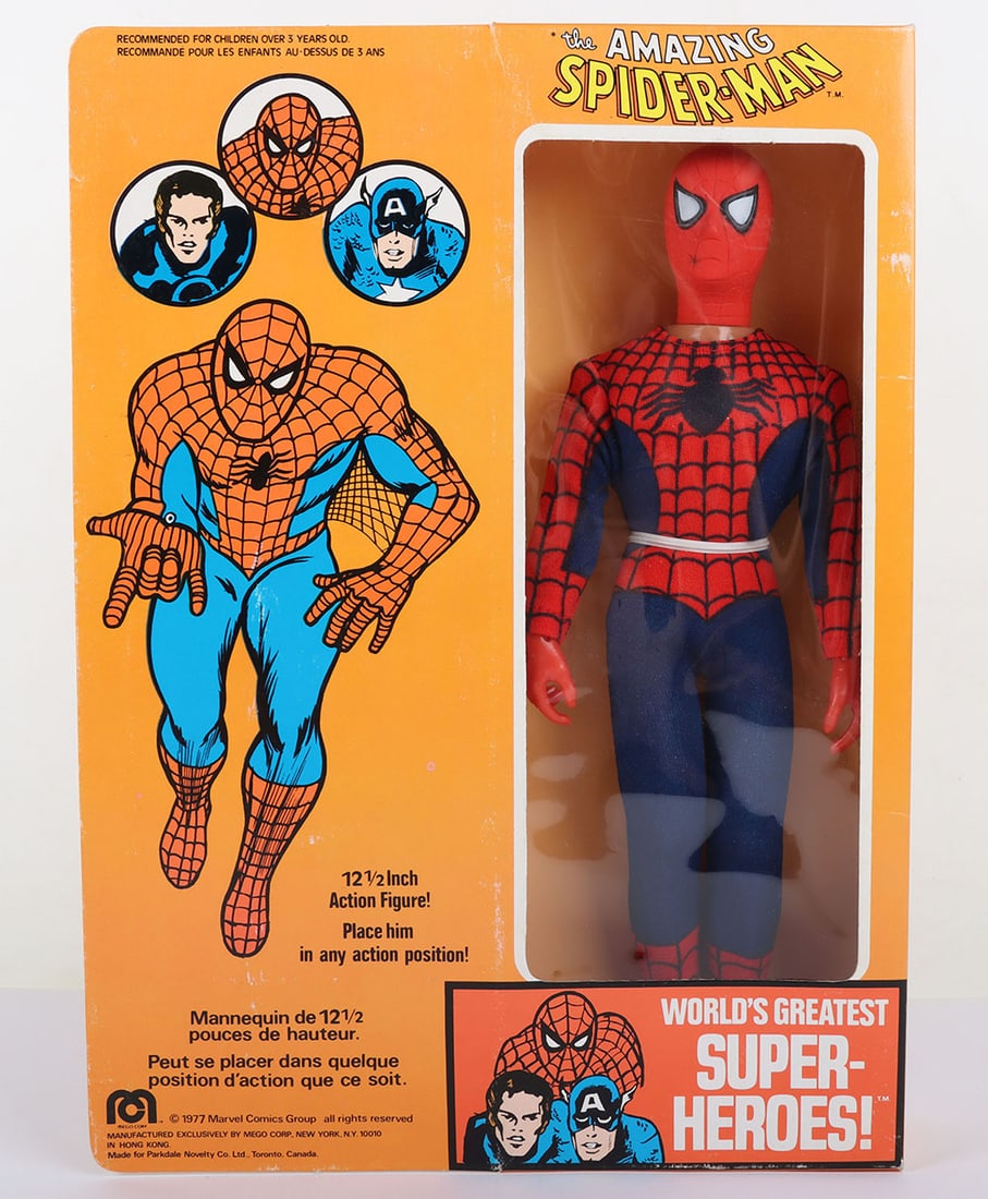 Vintage Mego 12.5 inch The Amazing Spider-man Action figure in original Orange box. (1 of 8)