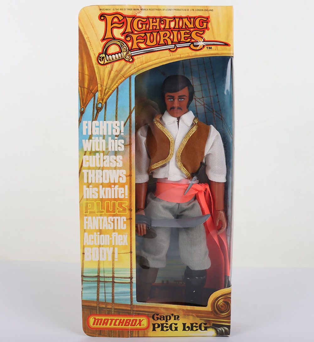 Vintage Matchbox Pirate Fighting Furies Captain Peg Leg 8 inch Action figure boxed original box. (1 of 8)