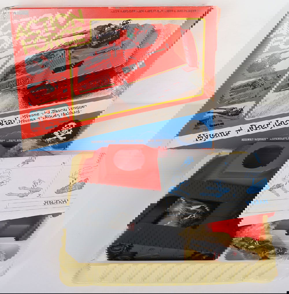 Vintage Action Force Red Shadows Hyena Vehicle and Red Jackal action figure boxed Palitoy. (1 of 5)