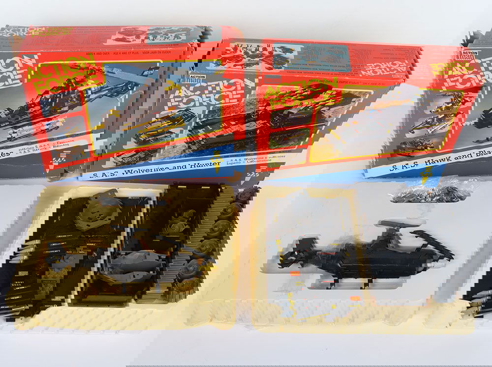 Two Vintage Action Force SAS action figure vehicles boxed Palitoy.  SAS Hawk and Blades. Picture (1 of 6)