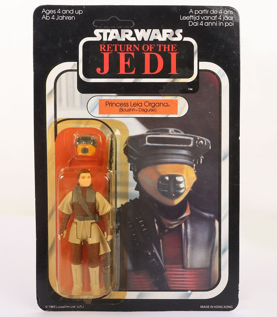 Vintage Palitoy Star Wars Return of The Jedi Princess Leia Organa Boushh Disguise Unpunched Action: Vintage Palitoy Star Wars Return of The Jedi Princess Leia Organa Boushh Disguise Original Carded Moc Unpunched Action Figure. 3 ¾ inches, Yellowed sealed bubble. Some minor edge wear and veini