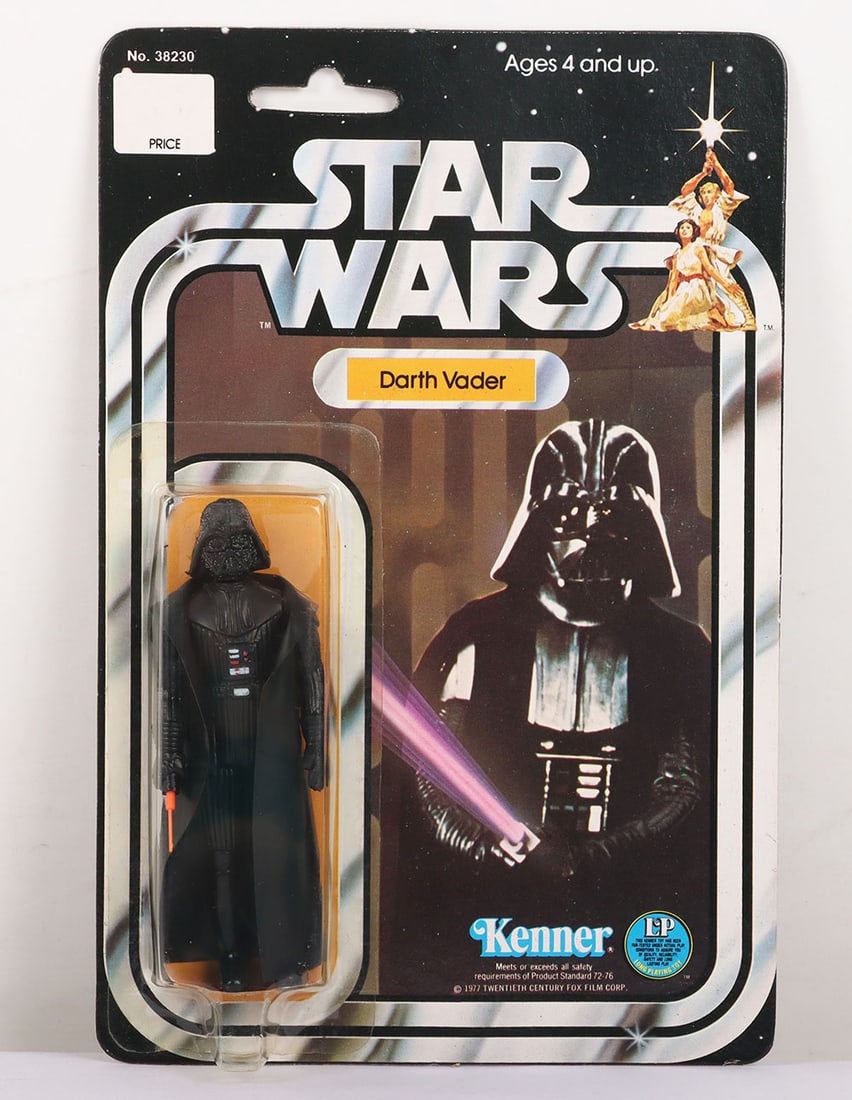 Vintage Star Wars Darth Vader Original Carded Moc Action Figure Kenner.: Vintage Star Wars Darth Vader Original Carded Moc Action Figure Kenner. Product no. 38230. Factory sealed clear bubble. Some veining to the back of the card. Darth Vader has some frosting to the head