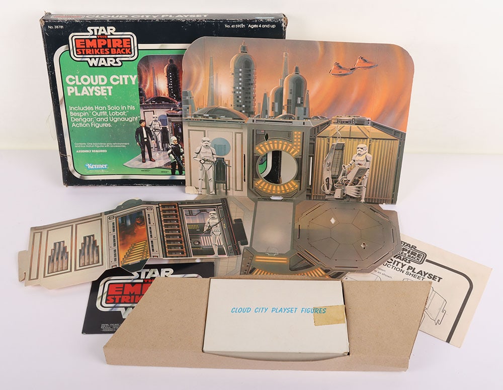 Scarce Vintage Star Wars The Empire Strikes Back Cloud City Playset Action Playset Boxed Kenner.: Scarce Vintage Star Wars The Empire Strikes Back Cloud City Playset Action Playset Boxed Kenner. Product no. 49/59021. Complete with Figures and sealed accessories pack. Instructions and catalogue. Go