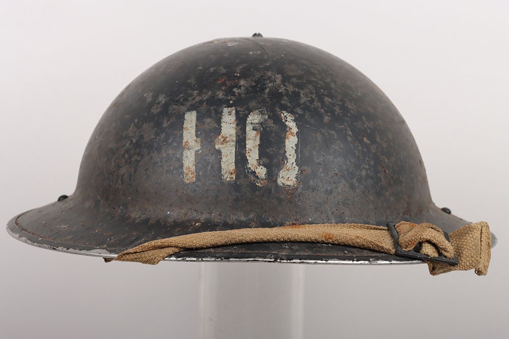 WW2 British Home Front Civil Defence Head Quarters Steel Helmet (1 of 6)
