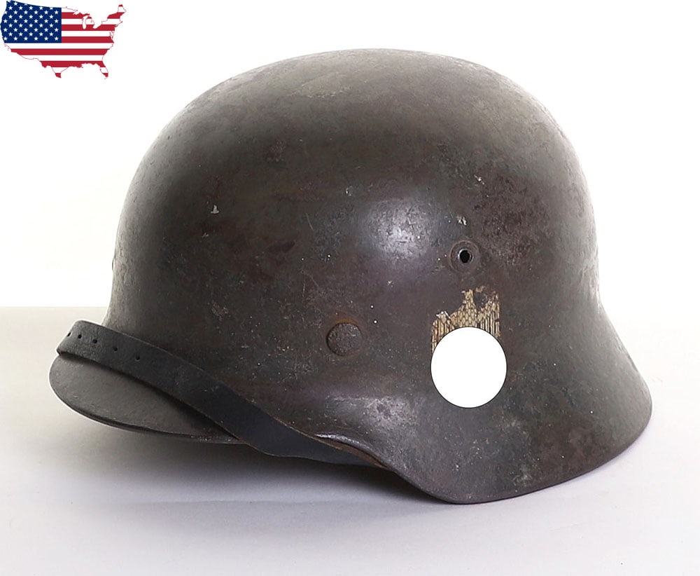 WW2 German Army M-35 Double Decal Steel Combat Helmet (1 of 15)