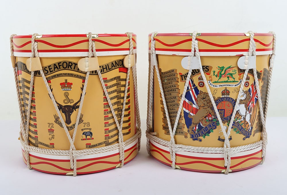 The Buffs and Seaforth Highlanders Ice Buckets in form of Regimental Drums (1 of 8)