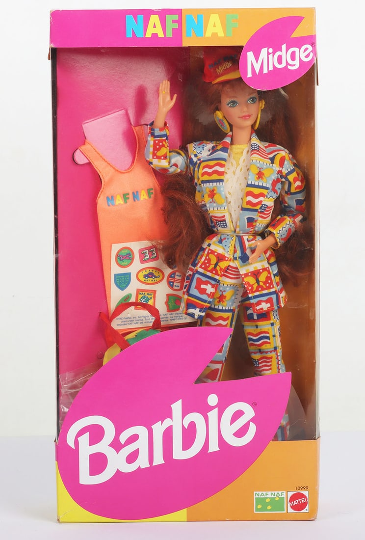 Barbie Naf Naf Midge Mattel 1993 NRFB.: Barbie Naf Naf Midge Mattel 1993 NRFB. Product code 10999. Good condition. Minor marks to window and minor box wear.