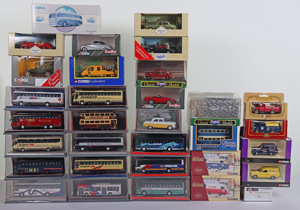 Thirty Three Corgi Diecast Cars Vehicles models in boxes. (1 of 4)