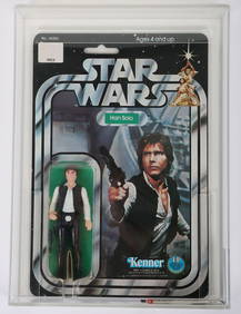 Vintage Star Wars Han Solo Large Head Graded AFA 1978 20 Back 85NM+ Action Figure carded moc Kenner. (1 of 5)