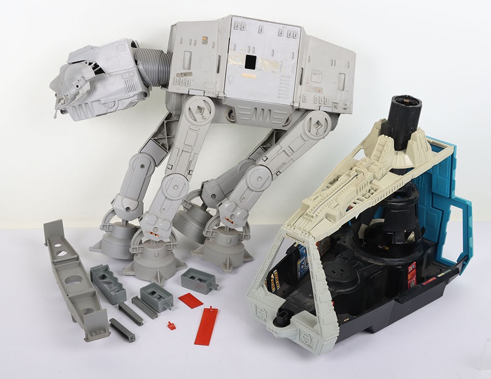 Two Vintage Star Wars Vehicles Kenner.: Two Vintage Star Wars Vehicles Kenner. Including Near complete AT-AT missing Chin Guns and Vader?s Star Destroyer missing parts and has some broken parts. Played with condition. (2 items)