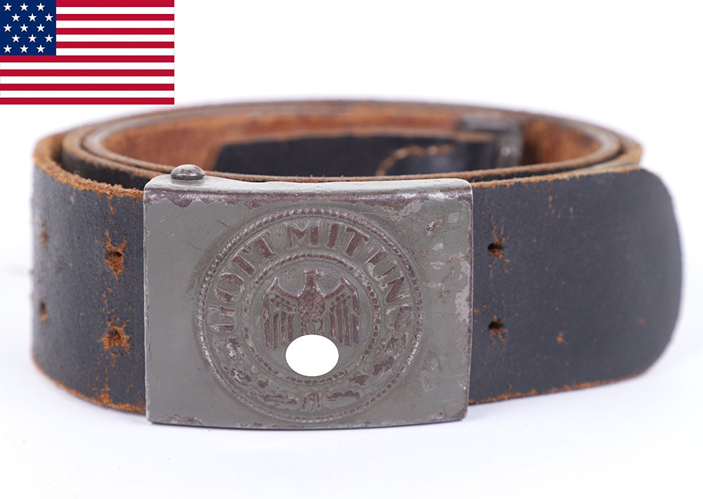 WW2 German Army Combat Belt & Buckle (1 of 9)