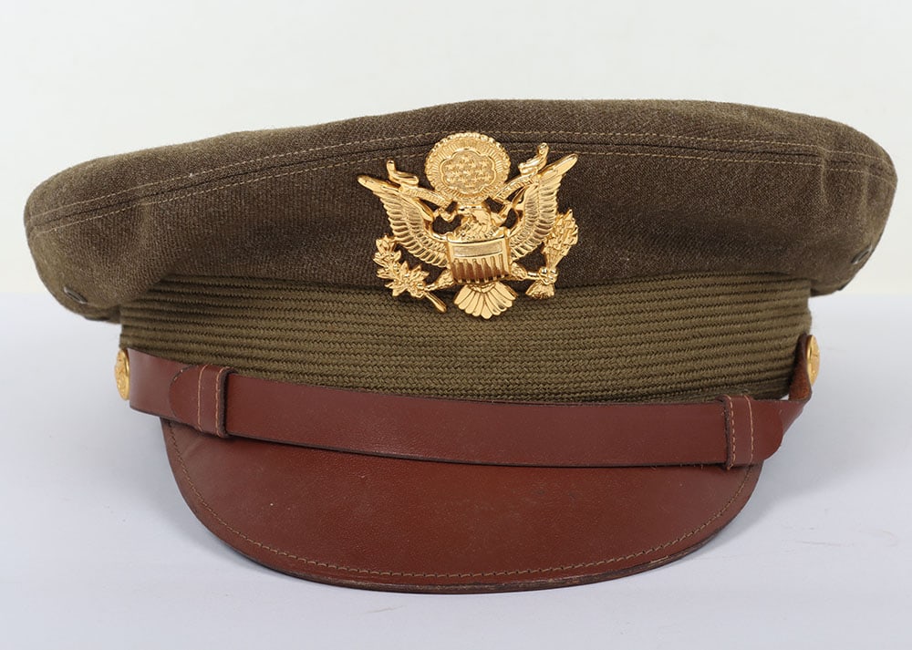 WW2 Style US Army Officers Peaked Cap (1 of 6)