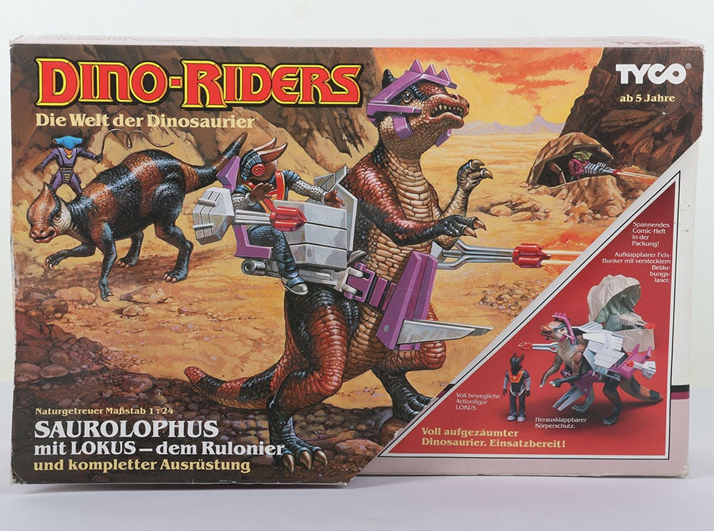 Scarce Vintage Dino Riders Tyco Saurolophus Boxed. (1 of 5)
