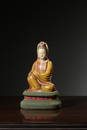 Qing Dynasty Shoushan Stone Color Painted Sitting