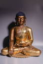 Qing Dynasty Bronze Gold Gilded Statue Of Sakyamuni,