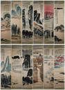 A Set of Twelve Landscape Paintings by Qi Baishi