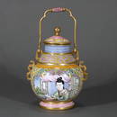 Bronze Enamel Painting Gold Gilded Pot,China