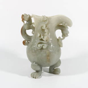 Jade Cup, China: Height: 21cm Width: 17cm Weight: 1550.8g