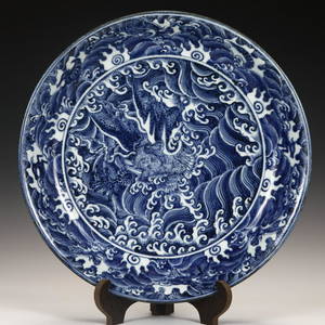 Ming Dynasty Blue And White Porcelain Dish, China