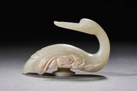 Jade Duck: Height4cm diameter6.5cm weight53.3g