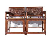 Pair Of Hard Wood Chairs