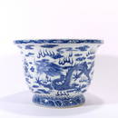 Blue And White Porcelain "Dragon" Bottle
