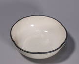 Ding Kiln White Glazed Silver Bowl with the Pattern of Flowers