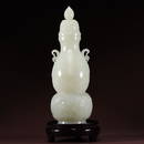 Hetian jade dragon round bottle