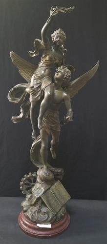 Astonishing Vintage Bronze Sculpture by Emile Bruchon (1 of 9)
