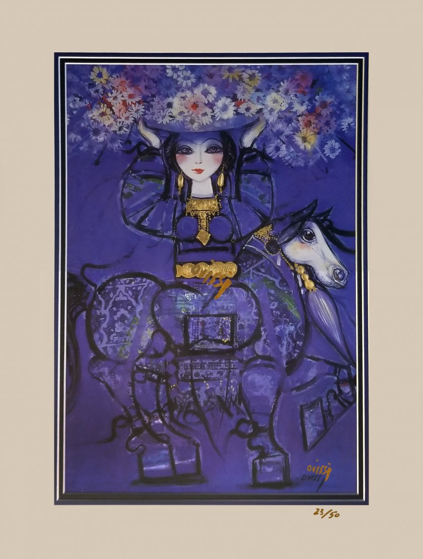 Nasser Ovissi , Girl in Blue in Flower (1 of 1)