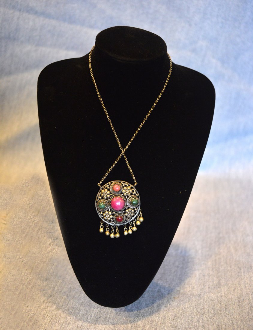 Vintage Beautiful Middle Eastern Silver Necklace (1 of 1)