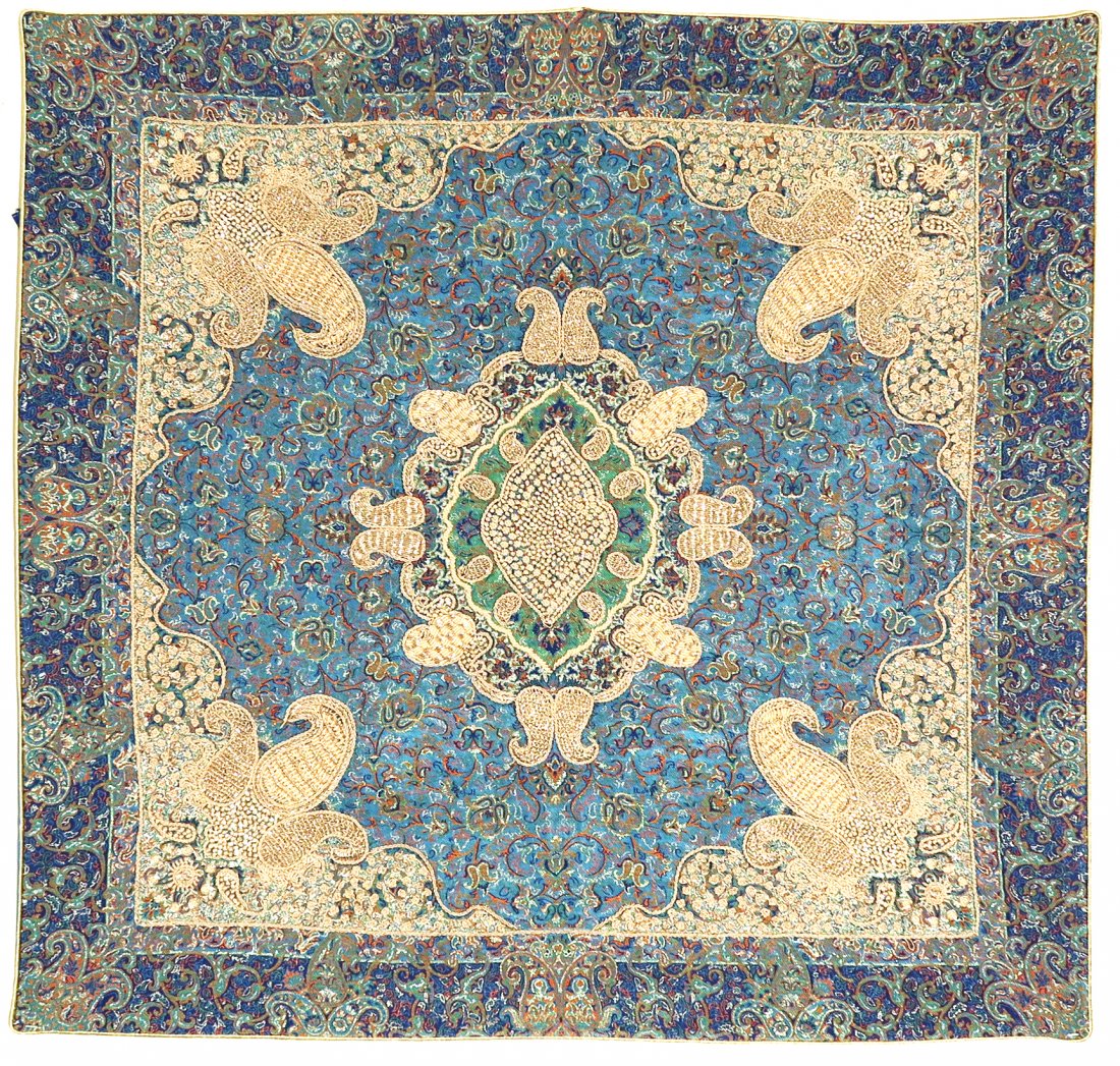 Blue Star Diamond Persian Silk Termeh (1 of 6)