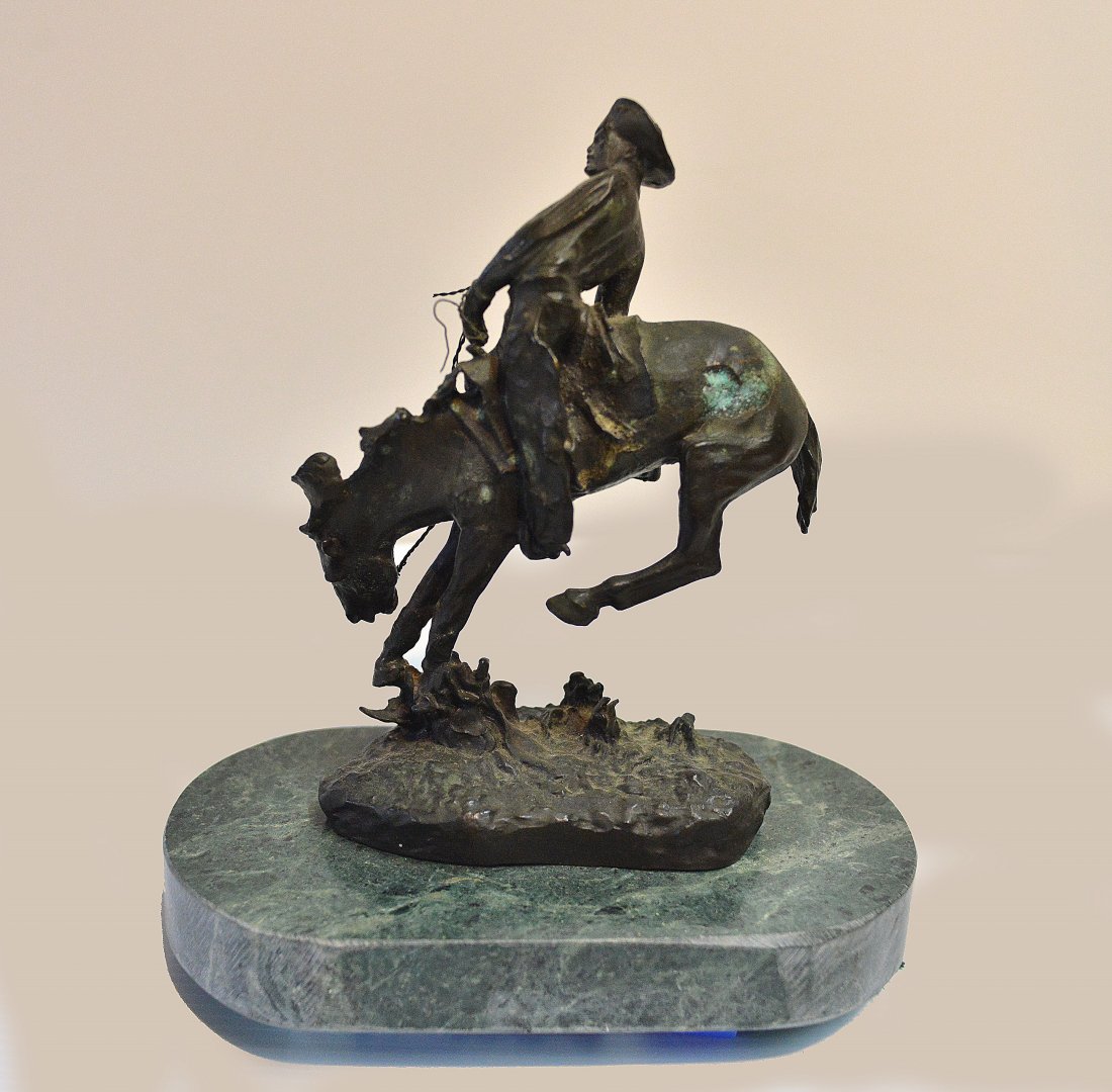 Fredrick Remington Horse & Rider Bronze Statue (1 of 5)