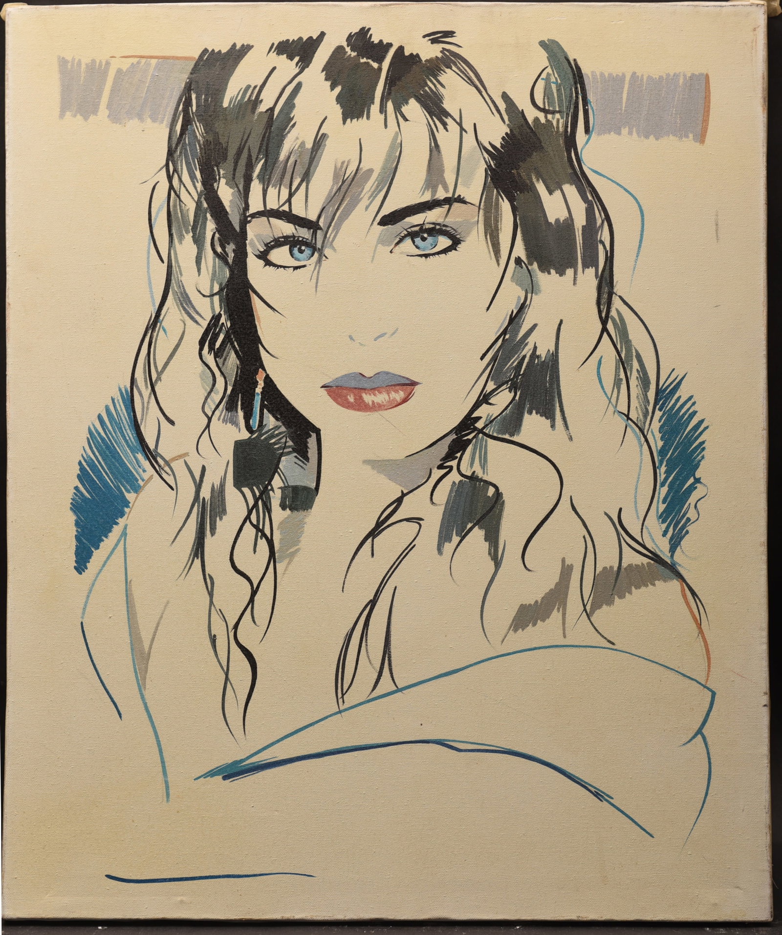 Portrait of Lady Oil On Canvas: PORTRAIT OF A LADY OIL ON CANVAS NOT SIGNED size:24" x18"