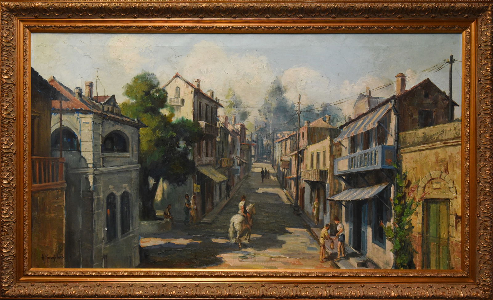 Quietude in Hydra, Antonis L. Karafyllakis (Greek, 1908-1983) (1 of 3)