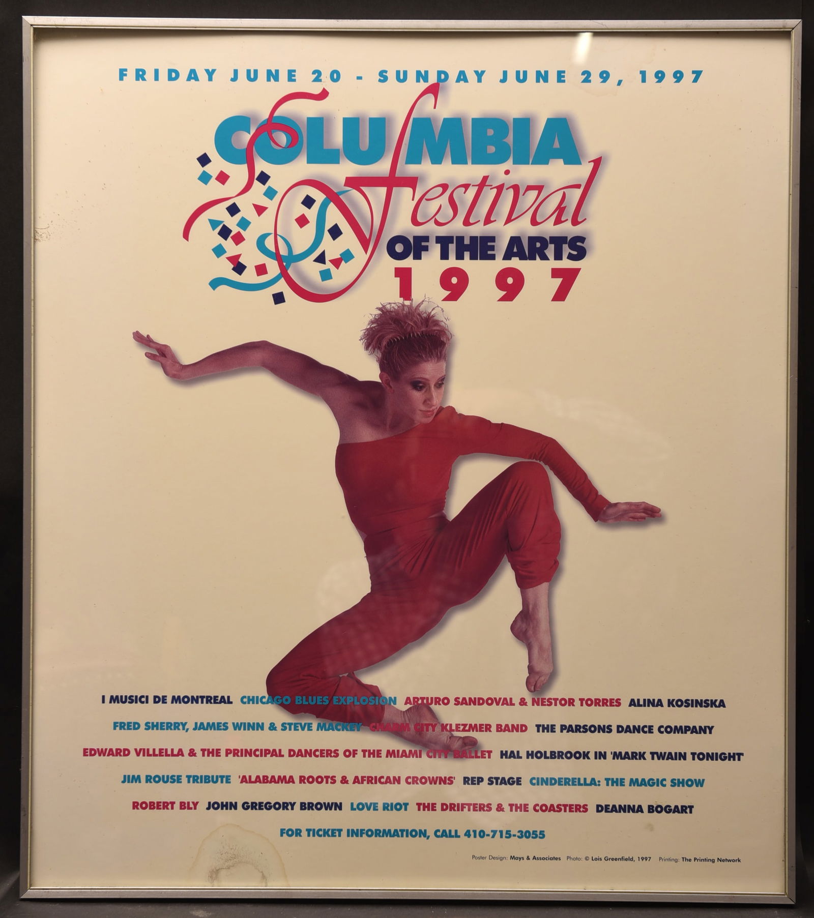 Columbia Festival of the Arts 1997 Poster (1 of 1)
