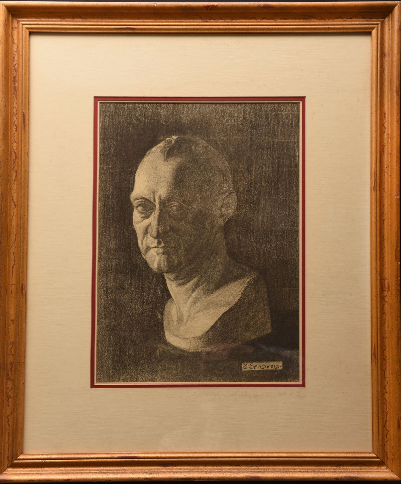Etching of Solemn Bust Portrait (1 of 1)