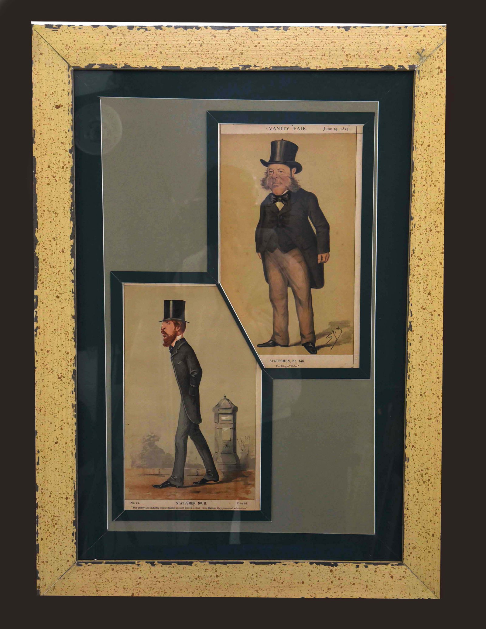 Victorian Gentlemen: Two Vanity Fair Caricatures (Framed) Dated 1873 (1 of 1)