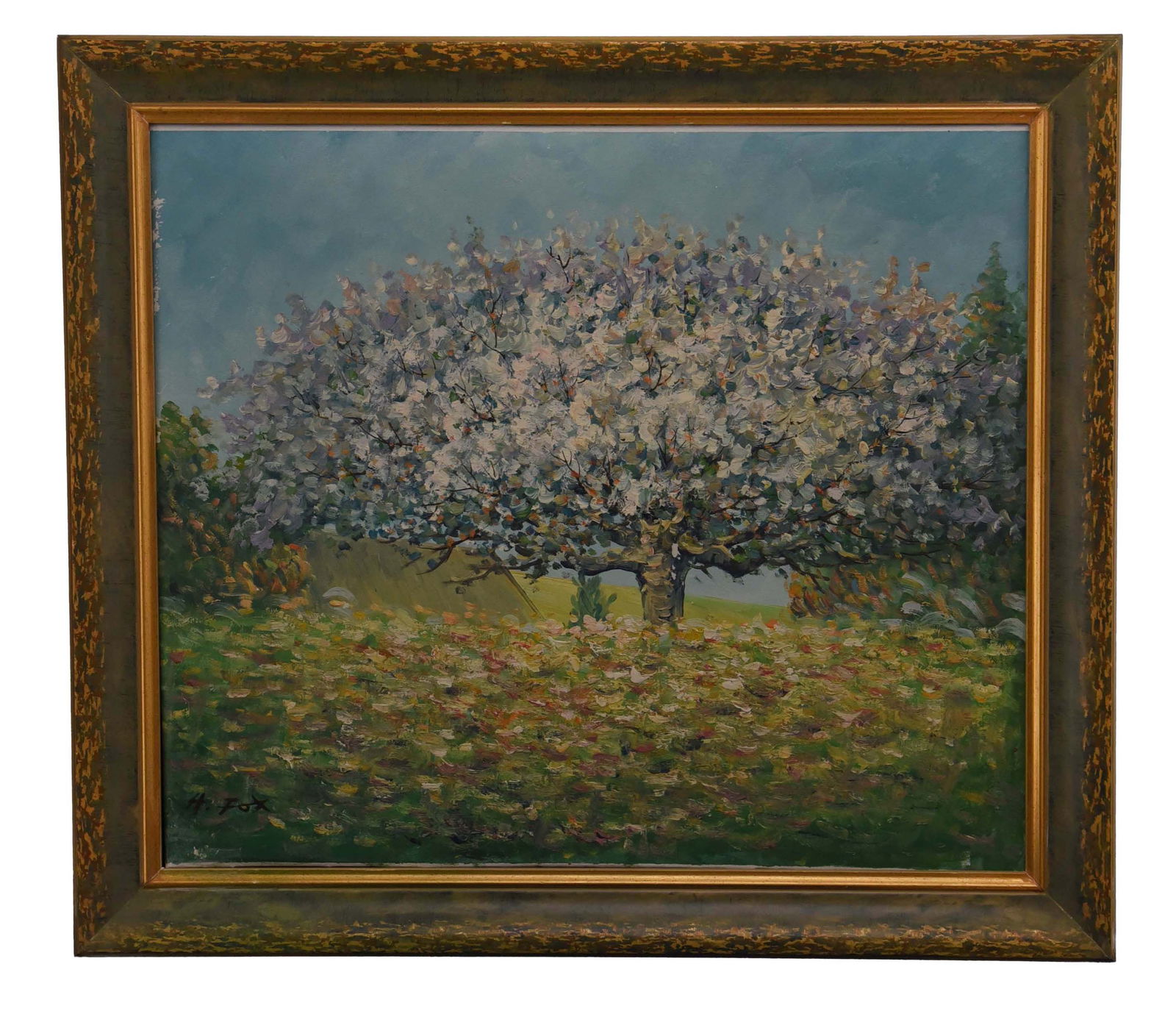 Blossom in the Meadow Oil On Canvas By H. Fox (1 of 1)
