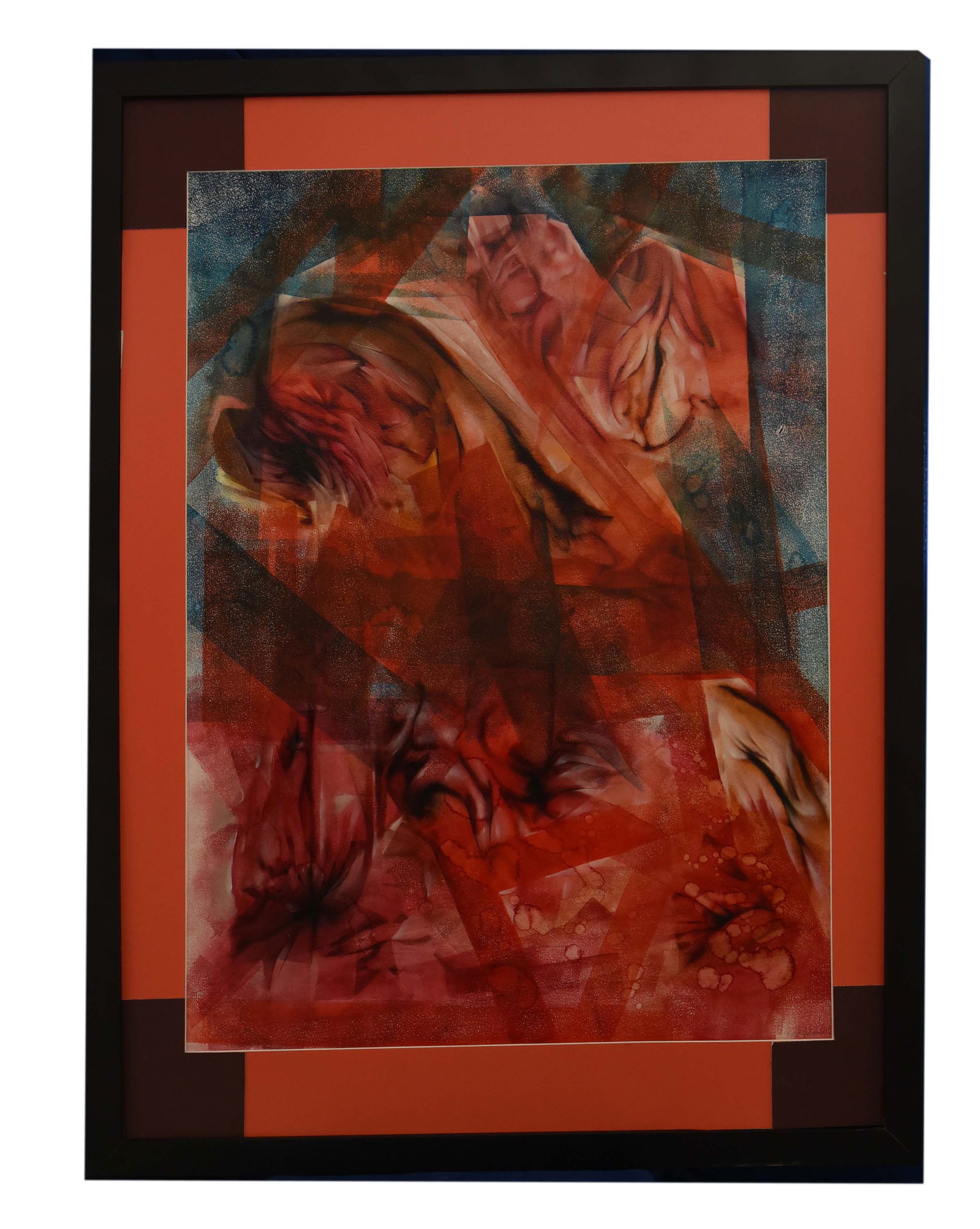 Crimson Labyrinth Acrliyc on Paper By Behfar (1 of 1)