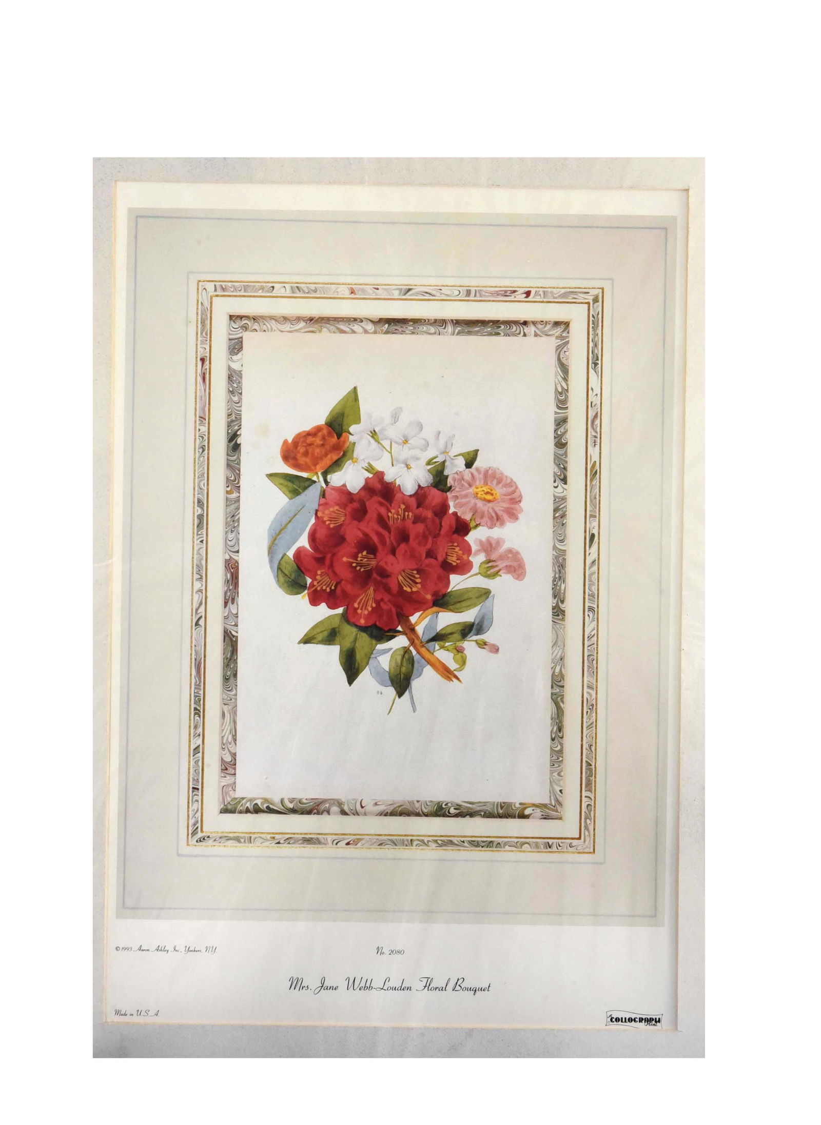 Mrs. Jane Webb-London Floral Bouquet Lithoprint (1 of 1)