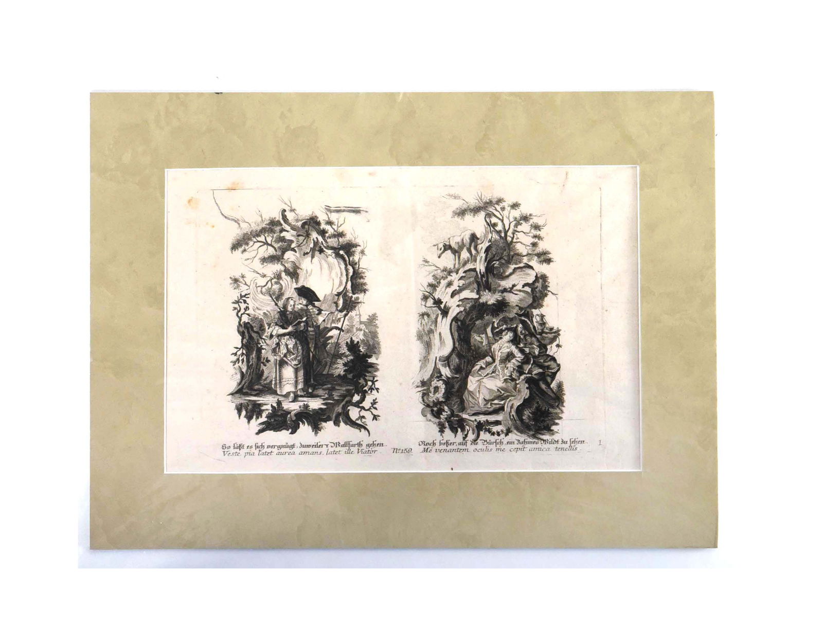 Allegorical Scenes with Natural Elements, Possibly by Johann Elias Ridinger (1698-1767) (1 of 1)