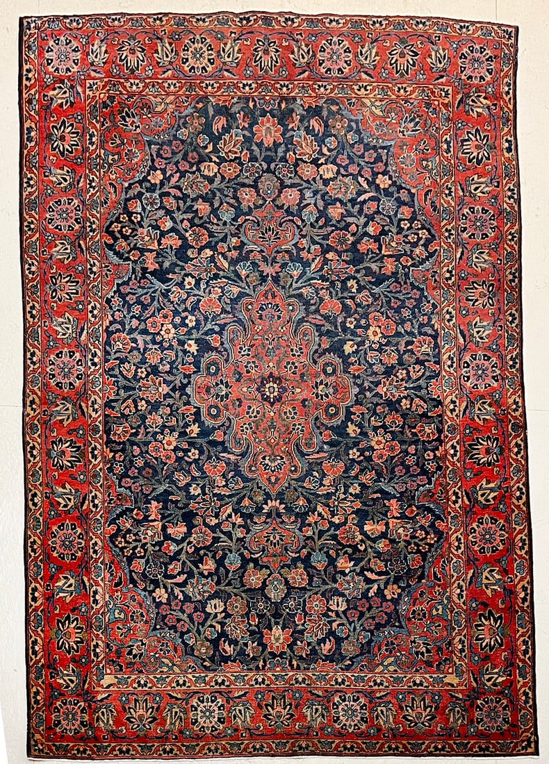Antique Mohtasham Kashan Rug, Persian Masterpiece, 4'4" x 6'3" (1 of 4)