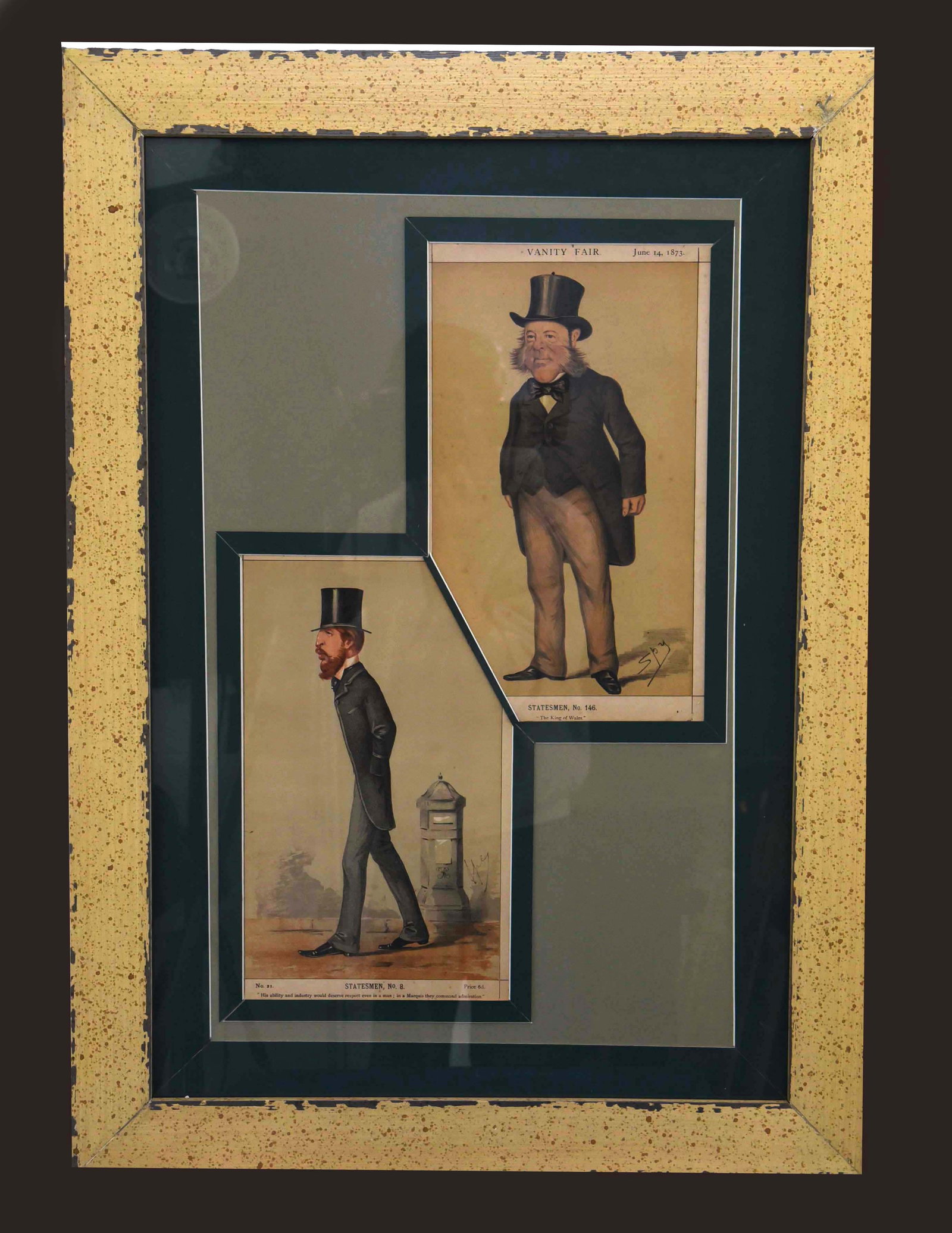 Victorian Gentlemen: Two Vanity Fair Caricatures (Framed) Dated 1873 (1 of 1)