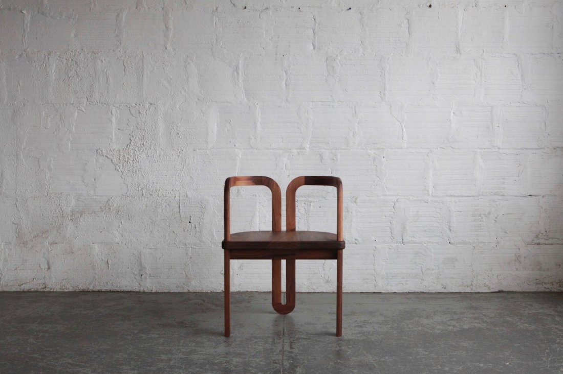 Sculpted Walnut Side Chair (1 of 3)