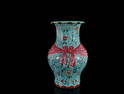 An Exquisite Turquoise-Ground Famille-Rose ’Bats