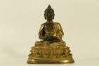 A Gilt-bronze Figure of Medicine Buddha